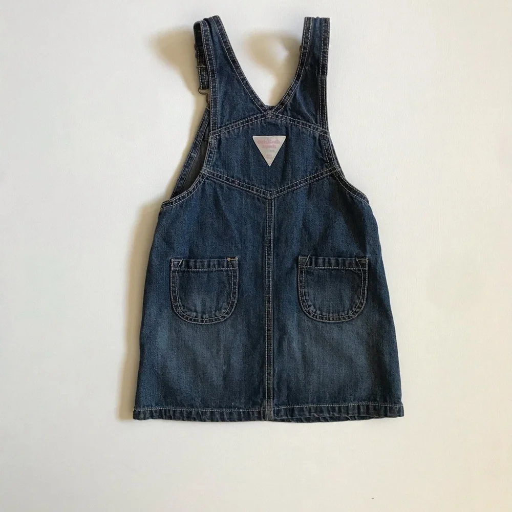 Oshkosh Girls Blue Denim Overall Dress 4T